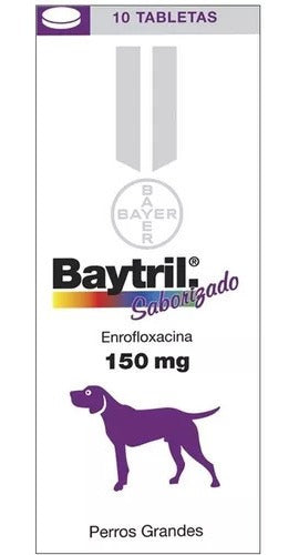 Baytril Elanco Flauvour 150 Mg 10 Tabletas Enroflaxacino