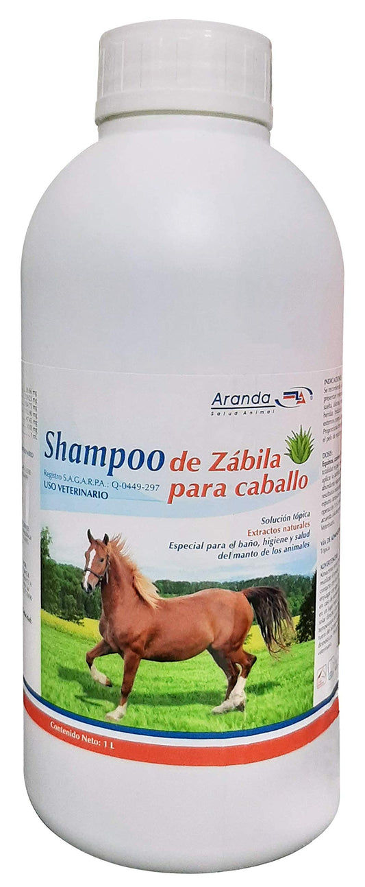 Aranda Pets Shampoo de Zábila para Caballo 1lt Ideal para Uso Humano