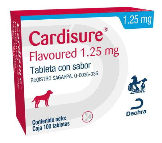 Cardisure Flavoured 1.25mg 100 Comprimidos | Dechra