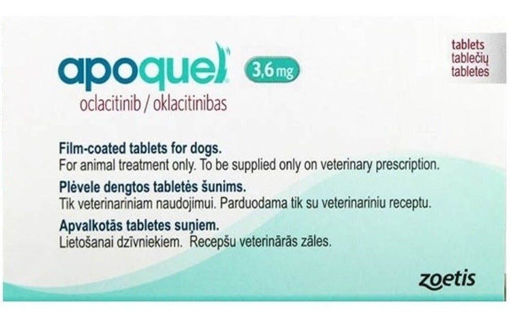 Zoetis Apoquel 3.6 mg  Comprimidos Oclacitinib Perros