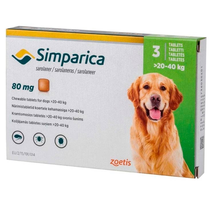 Zoetis Simparica Garrapaticida Pulgicida Canino 3 Tabletas Masticables