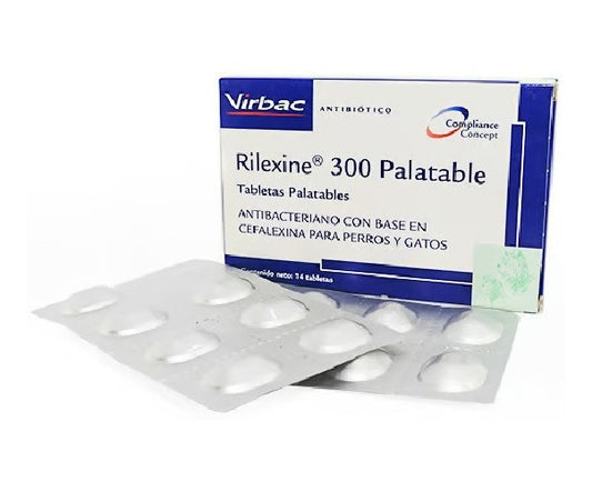 Rilexine Palatable 300 Caja 14 Tabletas Virbac