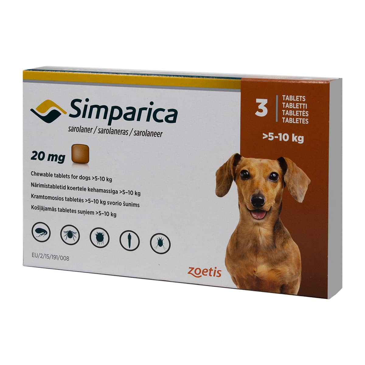 Zoetis Simparica Garrapaticida Pulgicida Canino 3 Tabletas Masticables