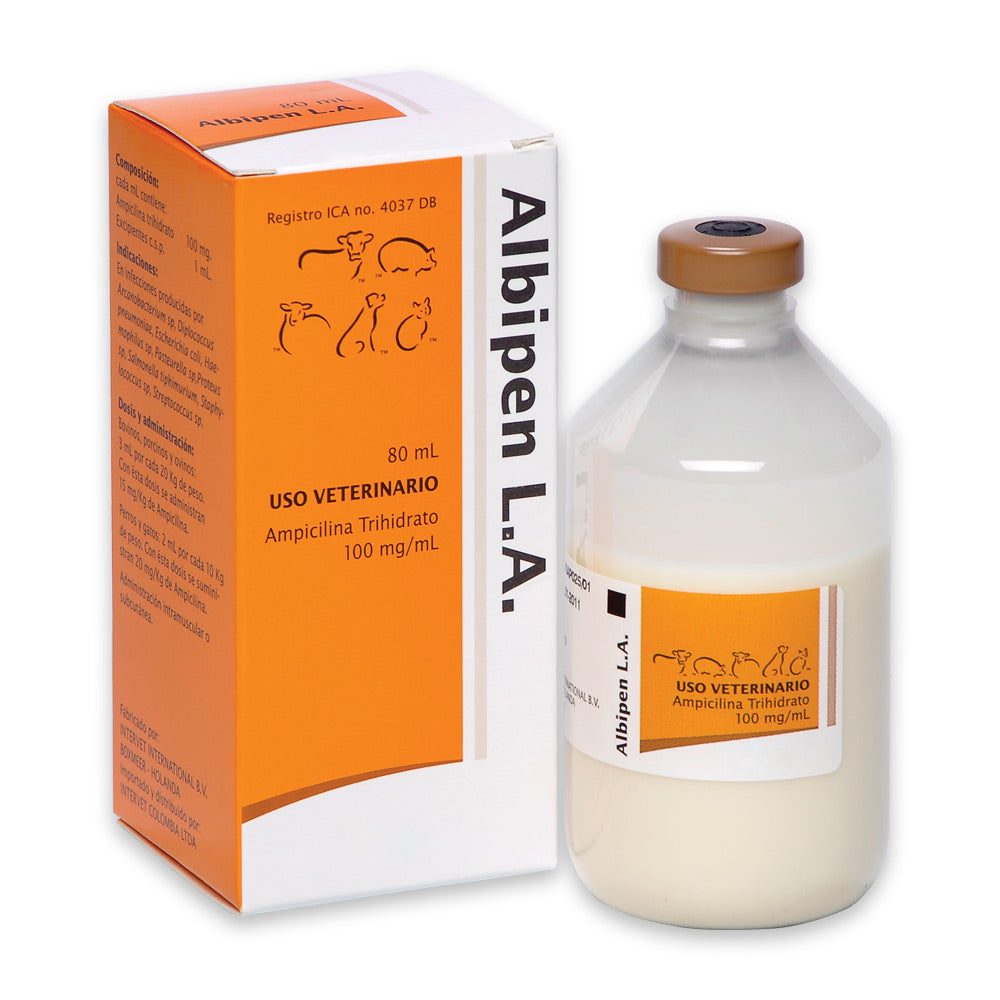 Albipen L.A. MSD Antibiótico Suspensión De Uso Animal 80 Ml