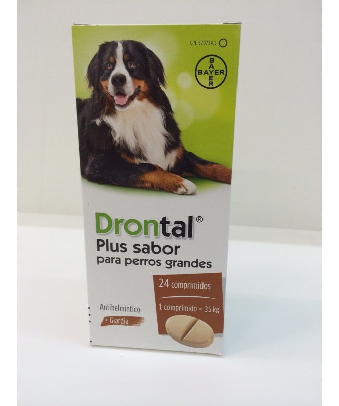 Drontal Perro 35 Kg 24 Tabletas Desparasitante Nematicida Elanco