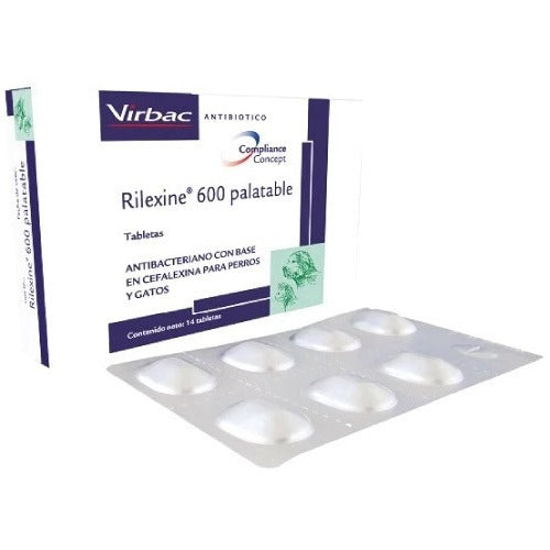 Rilexine Palatable 600 Caja 14 Tabletas Virbac